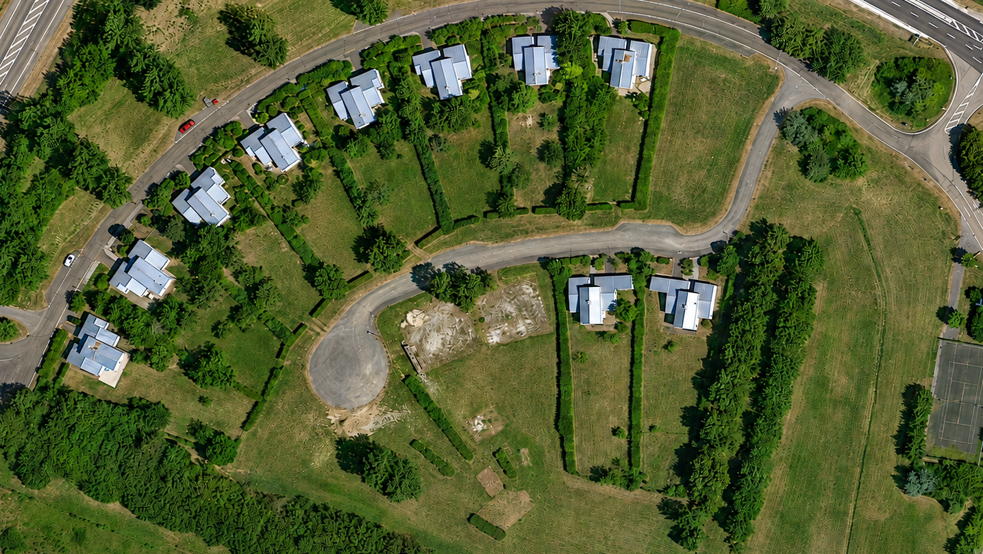 Plan aérien du programme Résidences du Val à Magnant
